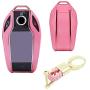 Royalfox(TM) Soft TPU Smart Display LCD Remote Key Fob case Cover for BMW 5 Series(2018) 528Li 530Li 540Li,BMW 2016 2017 2018 7 Series G11 G12 (Pink)