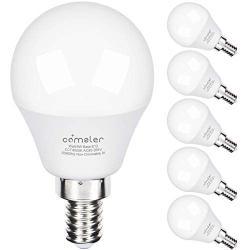 Comzler Ceiling Fan Light Bulbs Candelabra LED Bulbs - 60 watt Equivalent, 4000K Cool White Candelabra E12 Base G45 Globe Light Bulbs for Ceiling Fan,600lm,Non-Dimmable, Pack of 6 …