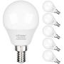 Comzler Ceiling Fan Light Bulbs Candelabra LED Bulbs - 60 watt Equivalent, 4000K Cool White Candelabra E12 Base G45 Globe Light Bulbs for Ceiling Fan,600lm,Non-Dimmable, Pack of 6 …