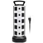 Power Strip Tower JACKYLED Surge Protector Electric Charging Station 3000W 13A 18 AC Outlets 4 USB Ports with 16AWG 6.5ft Heavy Duty Extension Cord for Home Office