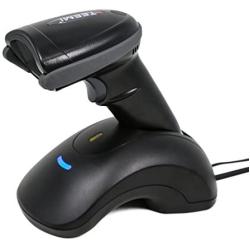 TEEMI 1D 2D Bluetooth Barcode Scanner with USB Cradle Data Receiver Charge Station, GS1 QR PDF417 Wireless Automatic Omnidirectional Screen Scanning