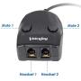4P4C Headset Training Adapter Training Switch Adapter for RJ9 RJ10 Headsets with 2 Mute Buttons and 2 Volume Controls