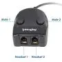 4P4C Headset Training Adapter Training Switch Adapter for RJ9 RJ10 Headsets with 2 Mute Buttons and 2 Volume Controls