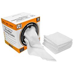 S&T INC. 524601 Microfiber Cleaning Cloths, Reusable and Lint-Free Towels for Home, Kitchen and Auto, 50 Pack with Box, Assorted