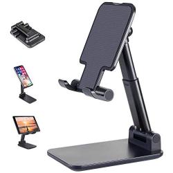 Cell Phone Stand, Angle Height Adjustable Cell Phone Stand for Desk, Foldable Cell Phone Holder, Cradle, Dock, Tablet Stand, Case Friendly Compatible with All Mobile Phone/iPad/Kindle/Tablet