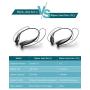 Mpow Jaws Gen5 Bluetooth Headphones 18H Playtime for Work from Home, V5.0 Wireless Neckband Headphones Online Teaching & Conference, Bluetooth Headset Call Vibrate & CVC6.0 Noise Cancelling Mic, Black