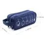 Honsky Gadget Organizer Bag: Universal Tech Travel Organizer, Electronics Organizer Storage Case Pouch for Cables Cords Chargers Power Bricks USB Computer Laptop Accessories, 2 Packs, Black/Blue
