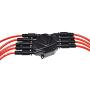 A-Team Performance Silicone Spark Plug Wires with Black 90 Degree Boot SBC Compatible with Chevy GMC Truck SUV Vortec 5.0L 5.7L 5700 350 1996-2003 Red 8.0mm
