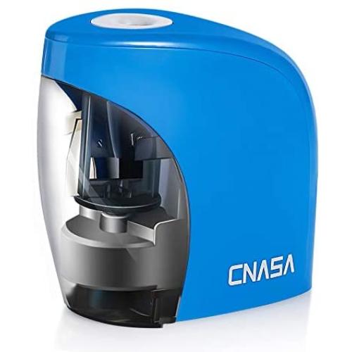 Electric Pencil Sharpener, Automatic Pencil Sharpener for NO. 2/Colored Pencils (6-8mm) with Auto Safe Feature, USB/Battery Operated in Classroom/Office Artist Students (Blue)