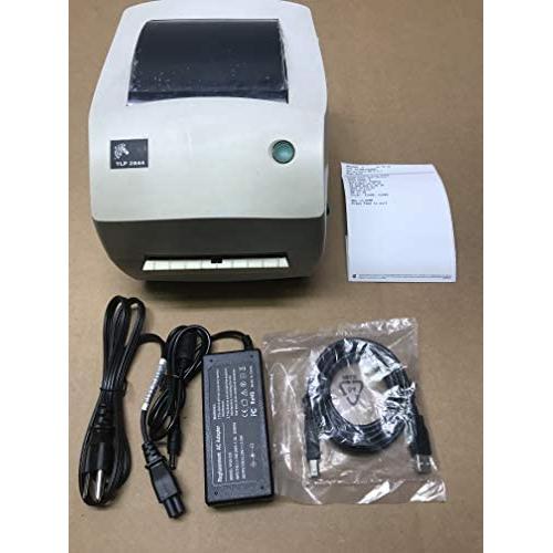 Zebra TLP 2844 Printer 2844-10301-0001 W/New Adapter, USB & Power Cables