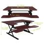 Halter Standing Desk Riser Converter, 36 Inch Stand Up Desk, Sit Stand Desk for Laptop and Monitor, Height Adjustable Desktop Workstation with Keyboard Tray
