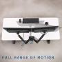 VIVO Black Articulating Dual Pneumatic Spring Arm Clamp-on Desk Mount Stand, Fits 2 Monitor Screens 17 to 27 inches with Max VESA 100x100, STAND-V102O