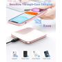 Wireless Charger 15W Max Fast, AGPTEK Qi-Certified Metal Glass Wireless Charging Pad for iPhone 12/12 Pro/12 Pro Max/11/11 Pro Max/XS Max/XR/X/8, Galaxy S20/S10/S9/S8, AirPods (No AC Adapter), White