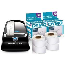 DYMO Label Printer LabelWriter 450 Direct Thermal Label Printer with 6 Address Label Rolls, 2100 Labels