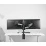 WALI Premium Dual LCD Monitor Desk Mount Fully Adjustable Gas Spring Stand for Display up to 32 inch, 17.6 lbs Capacity (GSDM002), Black