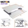 Victor DCX710W Height Adjustable Standing Desk | White | 31'' Wide | Sit Stand Desk Converter | Compatible with Most Monitor Arms