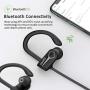 Letsfit Bluetooth Headphones IPX7 Waterproof 15Hrs Playtime Wireless Earbuds, Bluetooth 5.0 Running Headphones, HiFi Stereo in-Ear Earphones with Mic Noise Cancelling for Sports, Workout, Gym
