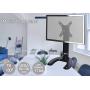 Monitor Stand, TV Desktop Flat Suitable for Most 10-27'' Screens, Fixed Height 12'' Computer Monitor Stand, Easy Tilt Design,Plane Rotation 360 °, Max VESA 100x100