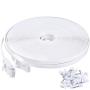 Cat 6 Ethernet Cable 50 ft White, Solid Flat Internet Network Computer Wire – Faster Than Cat5e/Cat5/network LAN Patch Cords, High Speed Cat6 LAN Wire with Clips& Snagless Rj45 Connectors for Router