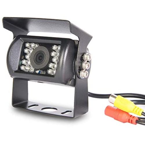 Backup Camera,Enhenstre Rear View Camera, 140 ° Wide Angle, 18 IR Night Vision,IP68 Waterproof for Trucks,RVs,Trailers,Bus,Vans,Large Vehicles. (Camera with RCA Cable)