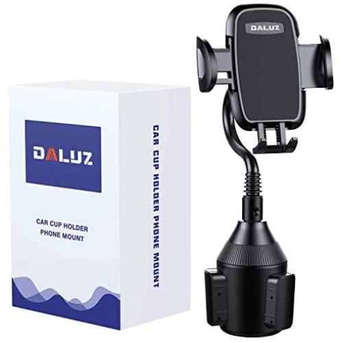 Cup Holder Phone Mount for Car Universal Adjustable Base Gooseneck Cup Phone Holder for iPhone 12/11 Pro Max/Xs/Max/X/XR ,Samsung Note 10/9/ S21+/S20/ S10/ S9/ S9+ by DALUZ