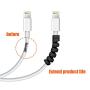 24 Pieces Charger Cable Saver, Silicone Flexible Cable Wire Protector, Mouse Cable Protector, Suit for All Cellphone Data Lines (Black)