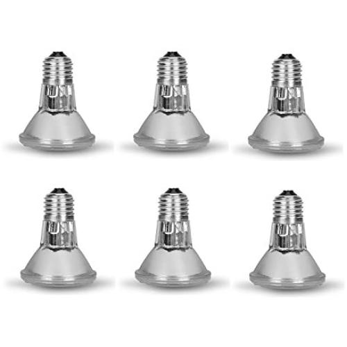 75PAR20/FL 6 Pack Dimmable 130V 75 Watt PAR20 High Output 120V Long Lifetime Halogen Spot Light Bulb-Replace par20 60W 75W Lamp Flood Beam Wide Angle Ceiling Recessed Can Lighting Home Replacement
