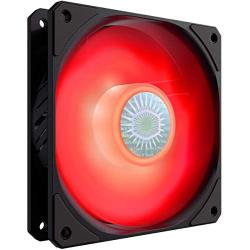 Cooler Master SickleFlow 120 V2 Red Led 120mm Square Frame Fan with Air Balance Curve Blade Design, Sealed Bearing, PWM Control for Computer Case & Liquid Radiator
