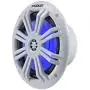 Kicker 45KM604WL 6.5 Inch 2 Way Coaxial Marine Light Up LED Boat Speakers, Pair, 4 Ohm, 150 Max Watts, Blue
