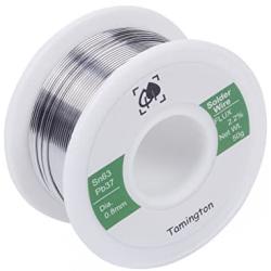 Solder Wire Sn63 Pb37 with Rosin Core for Electical Soldering 50g (0.8mm) by TAMINGTON