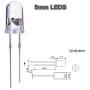 Waycreat 100PCS 5mm Red LED Diode Lights Clear Emitting LEDs for High Intensity Super Bright Lighting Bulb Lamps Electronics Components Lamp Diodes