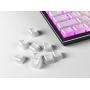 HK Gaming 108 Double Shot PBT Pudding Keycaps Keyset for Mechanical Gaming Keyboard MX Switches (White)