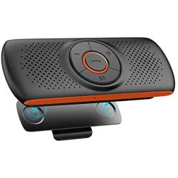 Bluetooth Handsfree Speakerphone for Cell Phone, NETVIP Wireless Car Kit Music Player Adapter with Back-Clip Portable Bluetooth Speaker for Home/Sport/Outdoor, Work with Siri/Google Assistant/TF Card
