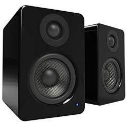Kanto 2 Channel Powered PC Gaming Desktop Speakers – 3'' Composite Drivers 3/4'' Silk Dome Tweeter – Class D Amplifier - 100 Watts - Built-in USB DAC - Subwoofer Output - YU2GB (Gloss Black)