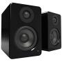 Kanto 2 Channel Powered PC Gaming Desktop Speakers – 3'' Composite Drivers 3/4'' Silk Dome Tweeter – Class D Amplifier - 100 Watts - Built-in USB DAC - Subwoofer Output - YU2GB (Gloss Black)