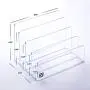 Acrylic File Organizer, Clear Folder Sorter, Desk, Office, Letter, Notebook, Electronics, Purse, Palette, Book, Holder, 4 Sections, Lucite, 9-Inch Wide x 7-Inch Deep x 7-Inch High.
