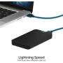 SABRENT 2.5-Inch SATA to USB 3.0 Tool-Free External Hard Drive Enclosure [Optimized for SSD, Support UASP SATA III] Black (EC-UASP)