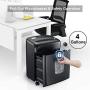 Shredder for Home Office, Bonsaii Micro Cut Paper and Credit Card Shredder, 8 Sheet Paper Shredder with 4 Gallons Transparent Window, Black (C206-D)