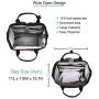 BRINCH Laptop Backpack 15.6 Inch Wide Open Computer Backpack Laptop Bag College Rucksack Water Resistant Business Travel Backpack Casual Daypack with USB Charging Port for Women Men,Black-Red