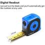 MulWark 16ft Digital Tape Measure, Large LCD Digital Display with Backlight, Feet/Inch/Metric Unit Conversion, Centerline Calculation, Inside/Outside Measurement | Measuring Tape for Construction