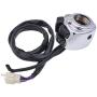 KATUR Waterproof Motorcycle 1'' 25mm Silver Handlebar Control Switch with Wire for 1996-2012 Harley Softail, Dyna, Sportster 883, Sportster 1200, V-Rod
