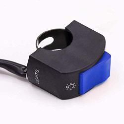 Ourbest Blue Motorcycle Handlebar Switch 12V for Motorbike Scooter, Fog Light On Off Toggle Switchfor Electrombile-2Pcs