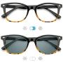 Blue Light Blocking Glasses, Photochromic Gray Sunglasses, Anti Eyestrain, Computer Reading Glasses, TV Glasses for Women/Men