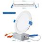 JJC 13W 6 Inch Ultra Thin Led Recessed Lights with Junction Box,3000K Warm White, CRI90+, IC Rated,850 Lumens 65W Eqv. Dimmable Led Downlight ETL and Energy Star Certified