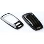 M.JVisun Genuine Carbon Fiber Key Fob Cover for Audi A4 A4L A5 A6 A7 A8 Q5 Q7 R8 RS Q3 RS4 RS5 RS7 S4 S5 S6 S7 S8 SQ5 SQ7 TT TTS TT-RS Smart Car Remote Key, Car Key Fob Case for Men Women - Black