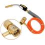 AOUSTHOP Gas Self Ignition Turbo Torch With Hose Solder Propane Welding Torch For HVAC Plumbing 4 Adjustable Temperature & Flame