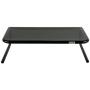 Allsop Large Metal Art Monitor Stand, 18-Inch wide platform holds 50 lbs with keyboard storage space - Black (30336)