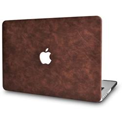 LuvCase Laptop Case for MacBook Pro 13'' (2021/20/19/18/17/16 Release) with/Without Touch Bar A2338 M1/A2251/A2289/A2159/A1989/A1706/A1708 Leather Hard Shell Cover (Brown Cow Leather)