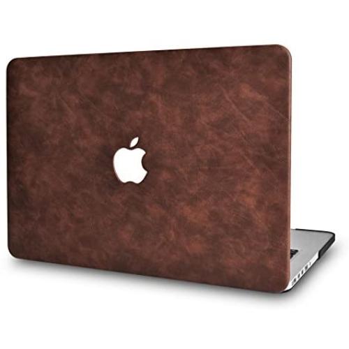 LuvCase Laptop Case for MacBook Pro 13'' (2021/20/19/18/17/16 Release) with/Without Touch Bar A2338 M1/A2251/A2289/A2159/A1989/A1706/A1708 Leather Hard Shell Cover (Brown Cow Leather)