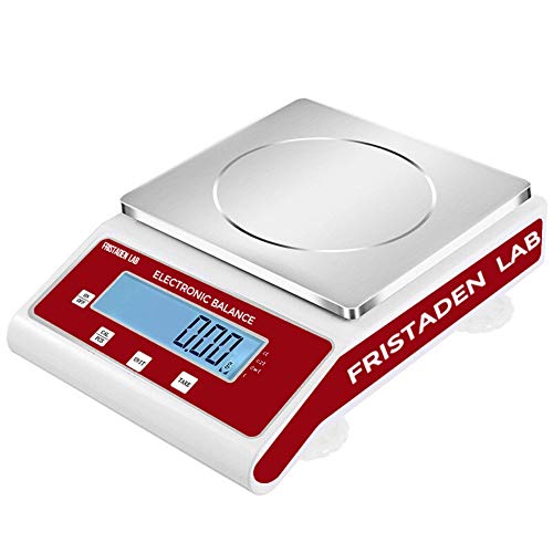 American Fristaden Lab Precision Analytical Balance 15kg x 0.1g | Digital Scale for Grams, Kilograms, Pounds, Ounces, Carats | 0.1g Accuracy | Scientific 01 Gram Scale for Labs & More | 1YR Warranty